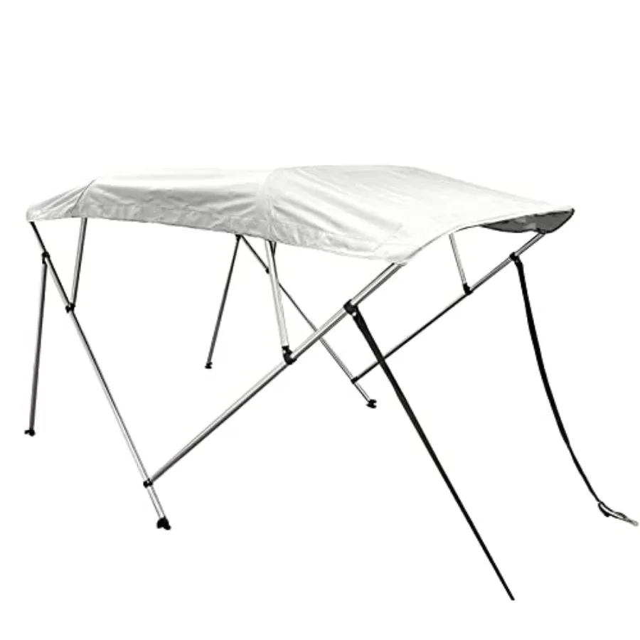 

Чехол-тент для лодки Bimini Top на 4 дугах, белый, 96 дюймов (длина) x 54 дюйма (высота) x 73-78 дюймов (ширина), с чехлом-сумкой и задними стойками