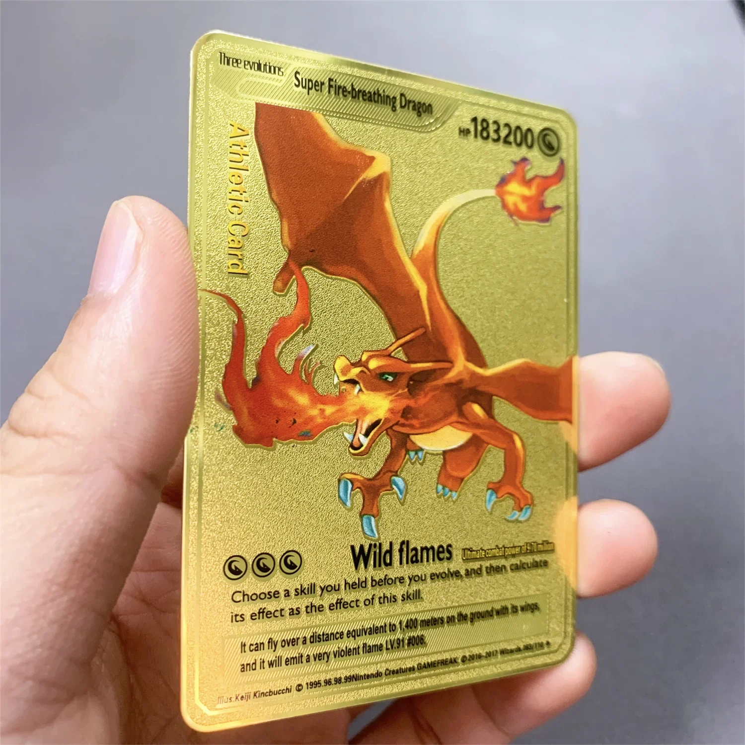 Arceus-Tarjetas de Metal de Pokémon Vmax Gx, 10000 puntos, Pikachu Charizard, Tarjeta Dorada, edición limitada, tarjetas de colección de juegos para