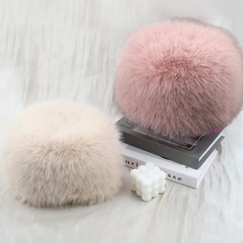 

Fluffy Fur Women's Winter Hat Warm Ear Protection Snow Ski Cap Solid Female Faux Fur Bomber Hat Windproof Russian Hat Bonnet