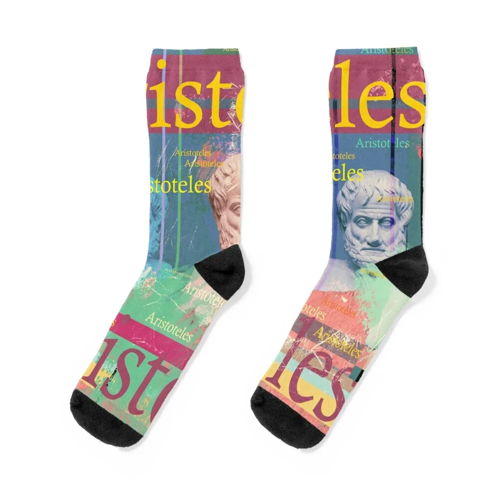 

Aesthetic Aristotle portrait, well-known Greek philosopher Socks winter thermal short christmass gift Socks Male Women's