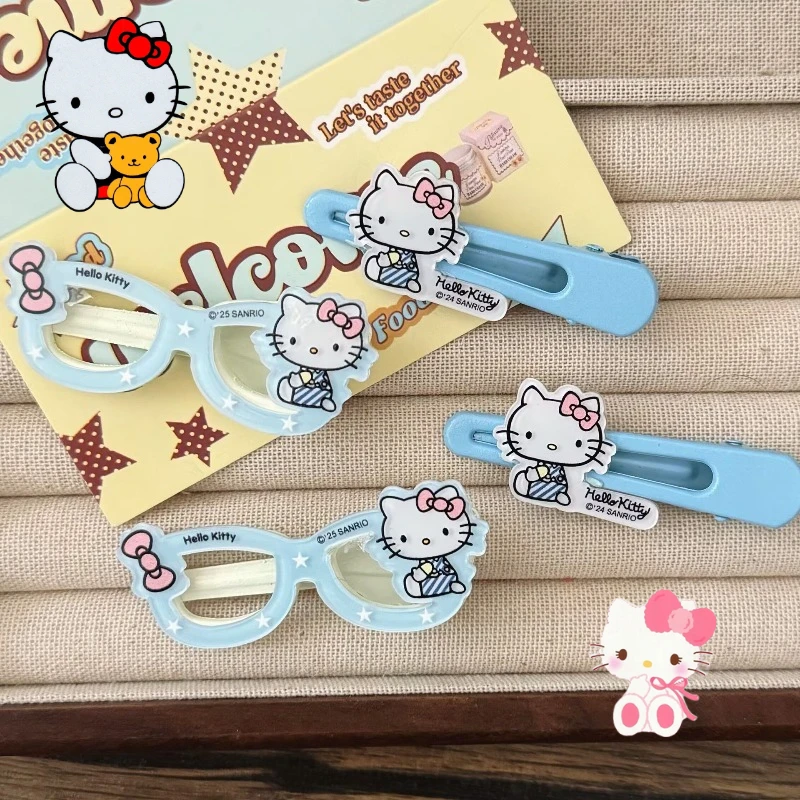 

Sanrio Hello Kitty заколка для волос для девочек боковой зажим аксессуар для волос модное украшение мультфильм аниме маленькие заколки для волос заколки украшения