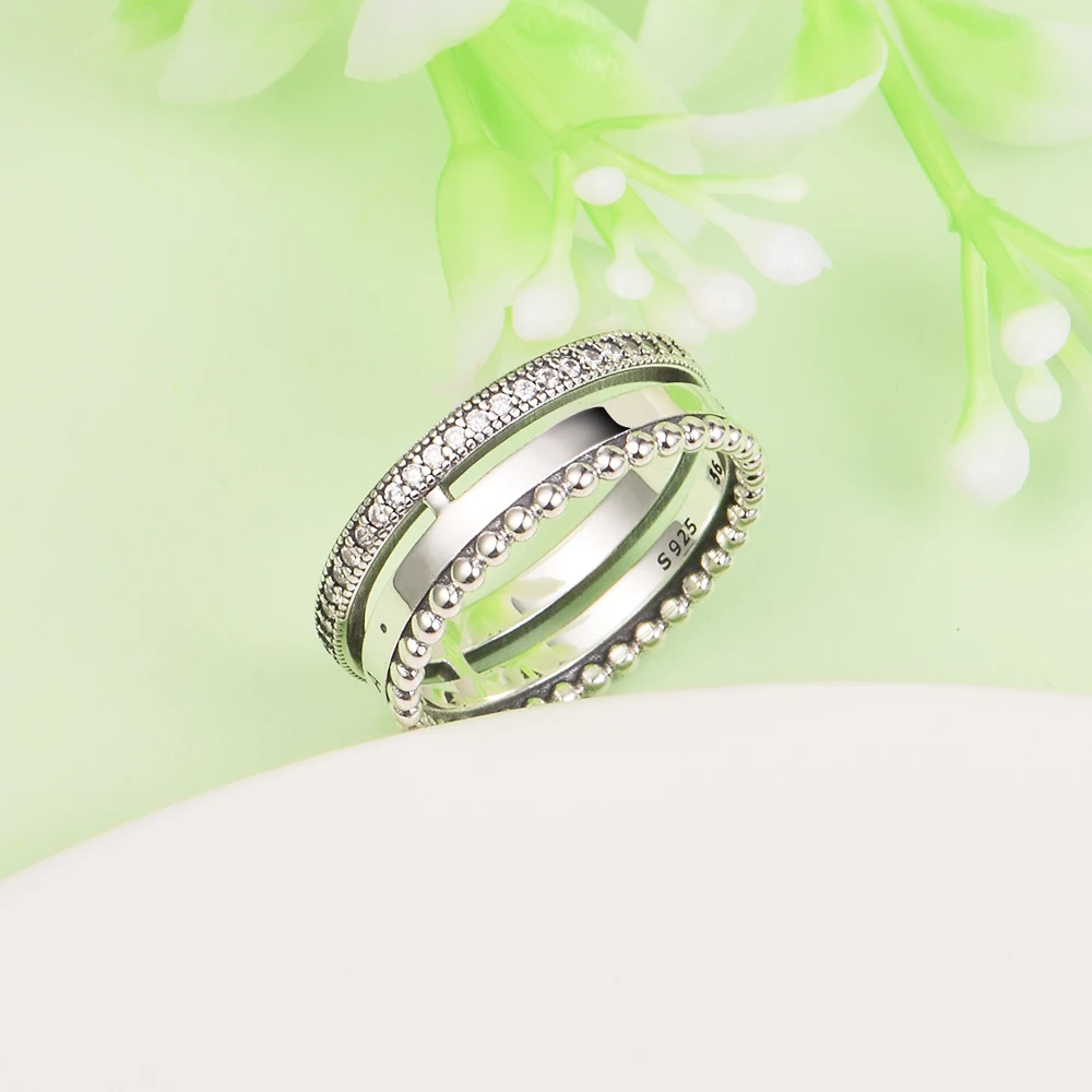 Regal Signature CZ Ring Authentic 925 Sterling silver Jewelry Ring For Woman European Silver Rings For Jewelry Making image 6