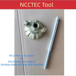 M12 M16 Thread Screw Stem Arbor Bowl Nut Set for Quick Fast Locking the Base of Desktop Diamond Core Drill Machine Save Time