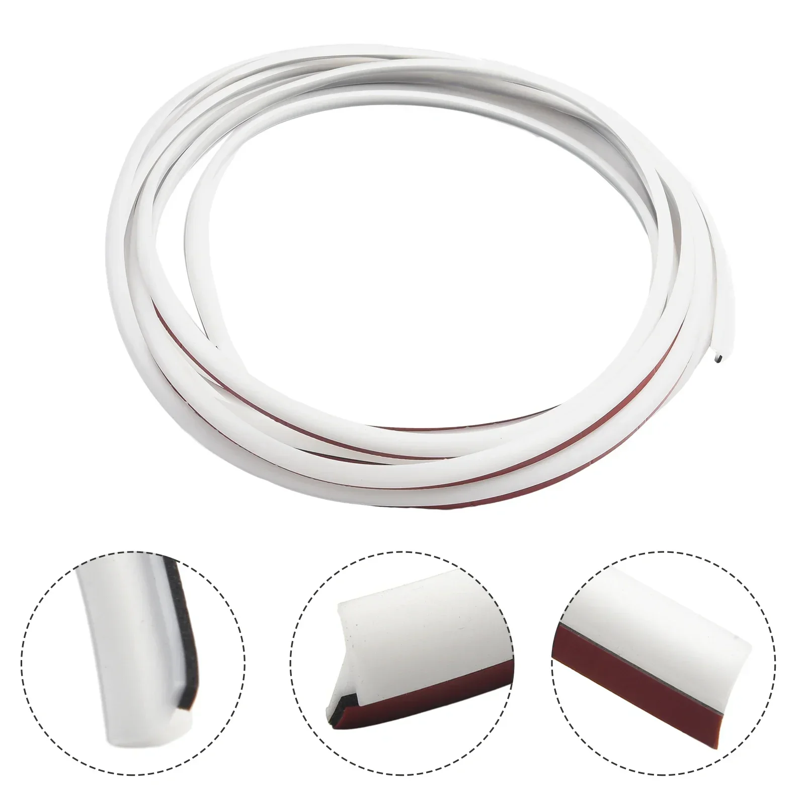 4M T-Shape Rubber Car Door Seal Strip Hood Trunk Edge Weatherstrip Moulding Trim 8MM*10MM White Accessories For Vehicles