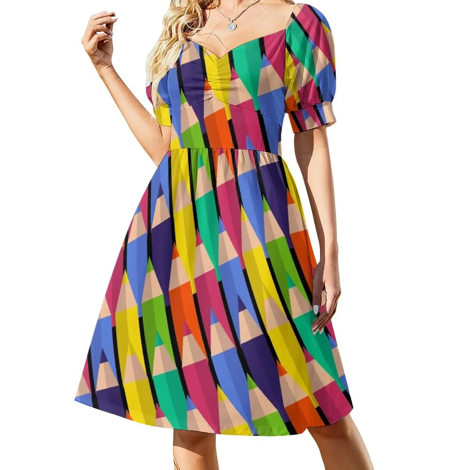

back to school colored pencils Short-Sleeved Dress evening dress women elegant women's dresses for wedding Dress