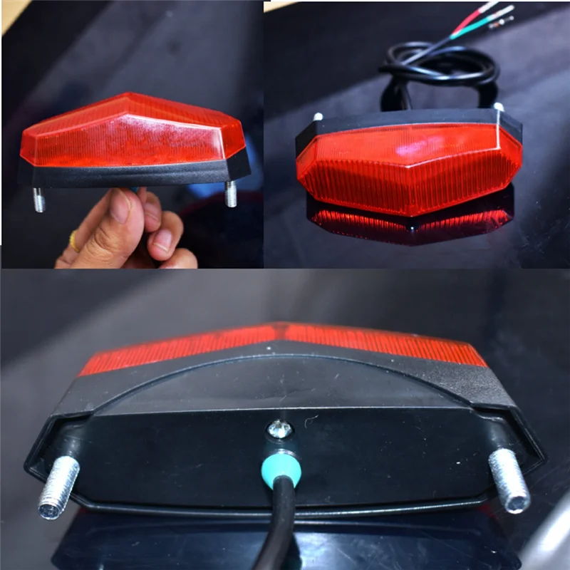 A51Q-LED E-Bike Tail Light 12V-80V Electric Bicycle Rear Lamp Safety Night Riding Warning Light