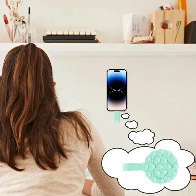 Multifunctional Mobile Phone Silicone Suction Cup Mobile Phone Double-Sided Case Anti-Slip Holder Mount Suction