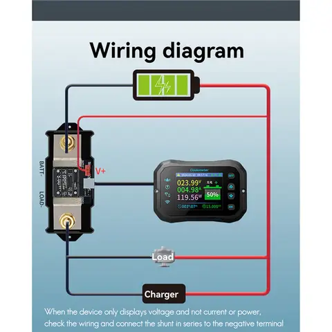 ABHY-KM140F Wifi Coulomb-mätare 400A Volt-amperemeter Strömförsörjning RV-batterikapacitetstestare för alla batterier 8 best sales voltmeter wifi - №8