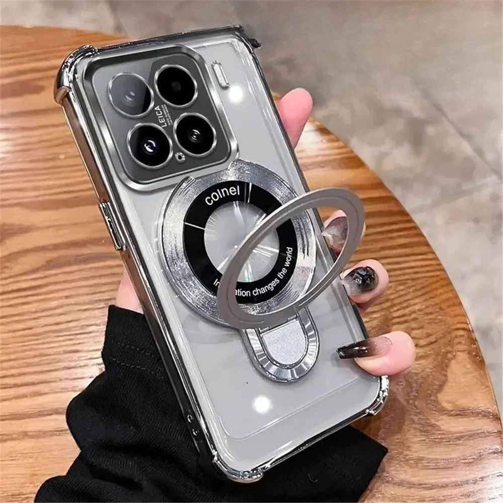 For Xiaomi 15T Pro Case Shockproof Magnetic Bracket Phone Ca
