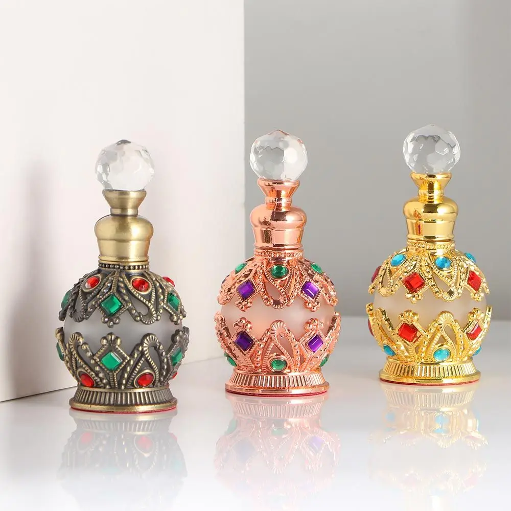 حاوية عطر زجاجات قابلة لإعادة الملء ، زجاجة فارغة ، عتيقة ، زخرفة إزالة الأعشاب الضارة ، على الطراز العربي ، الجمال ، الجودة العالية