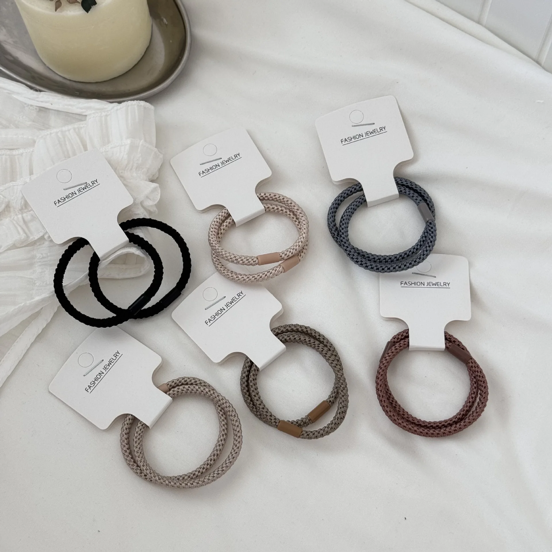 Accesorios elásticos para el cabello para mujer y niña, lazos de banda coreana, tocado de goma, cuerdas kpop, maquillaje para adultos, lavado, vintage, nuevo