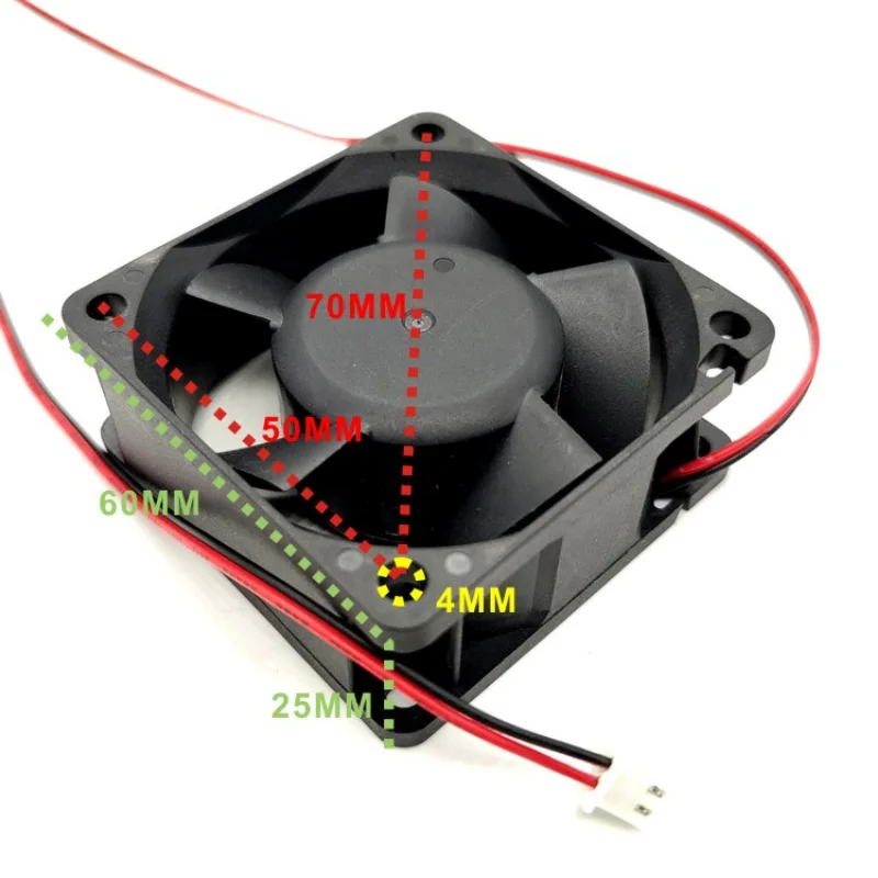 جديد وحدة المعالجة المركزية مروحة التبريد ل Taijun KD1260PTBX 12 فولت 3 واط الهيكل مروحة الهواء الكبيرة 6025 6 سنتيمتر