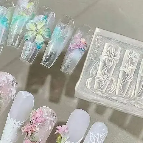 

3D форма, силиконовые шаблоны цветочного дизайна, форма для ногтей, ювелирные изделия, прозрачная форма для ногтей, инструмент, украшения для дизайна ногтей, сделай сам