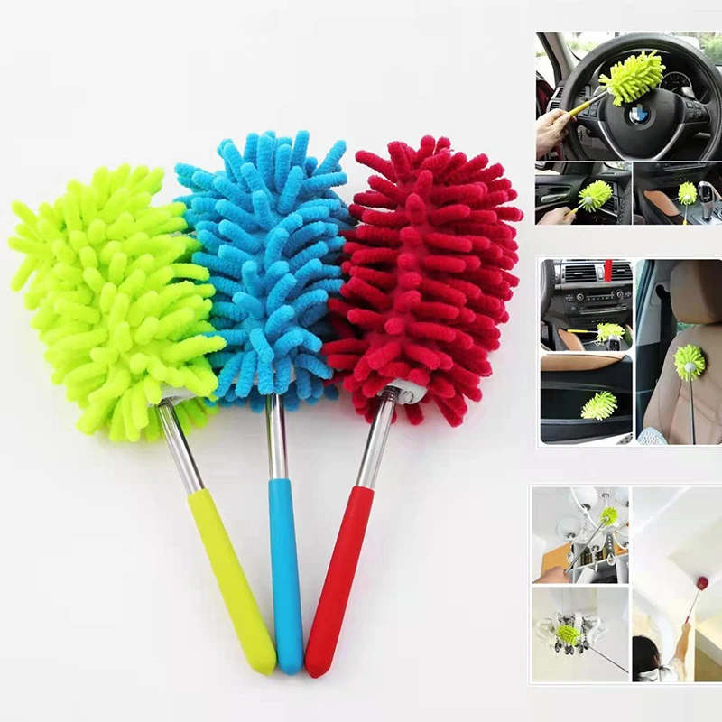 Retractable Soft Duster Brush Dust Cleaner Can Not Lose Hair Anti Dusting Brush -condition Car Furniture Cleaning