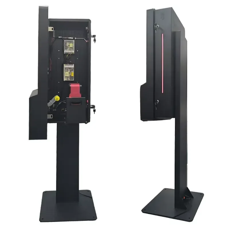 Custom Made Floorstanding Wall Hanging 24 Inch Self Service Ordering Kiosk in Black Color