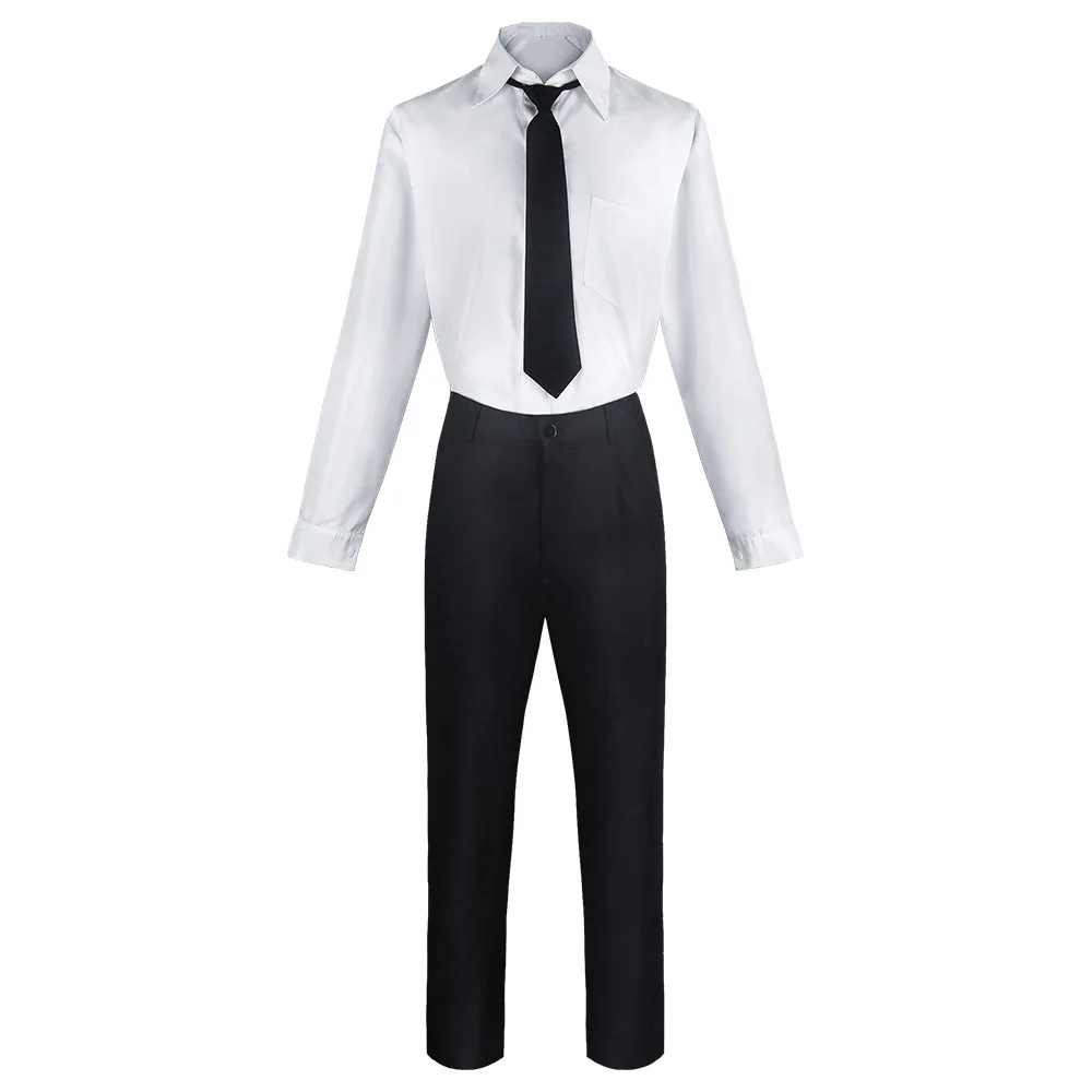 Anime Kettensäge Mann Yoshida Hirofumi Cosplay Kostüm Outfits Blau Anzug Hemd Krawatte Kurze Uniform Erwachsene Halloween Kostüme Frauen Männer