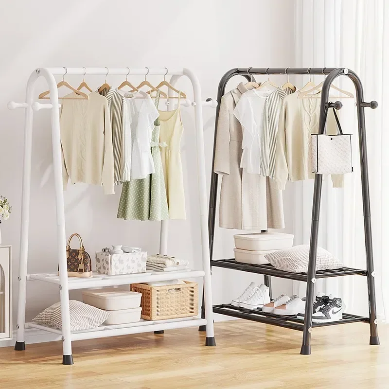 Stand Hangers for Clothes Bedroom Rack Nordic Hanger Wardrobe System Standing Coat Rack Hook Shelf Storage Headboards Organizer