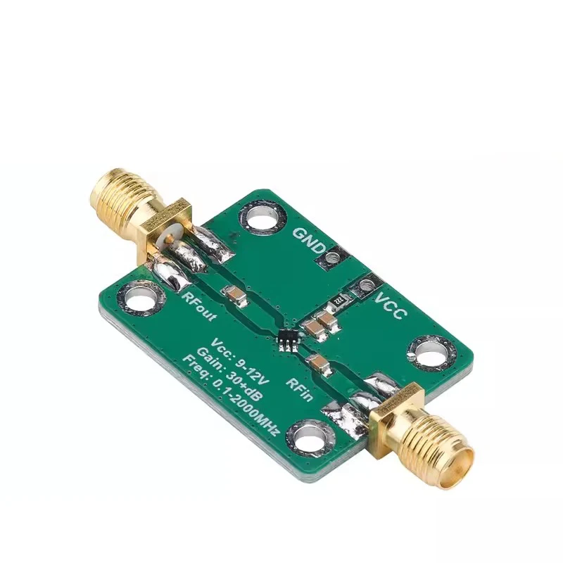 0.1-2000MHz Broadband RF Amplifiers Microwave Radio Frequency Amplifier Module Gain 30dB LNA Board Modules