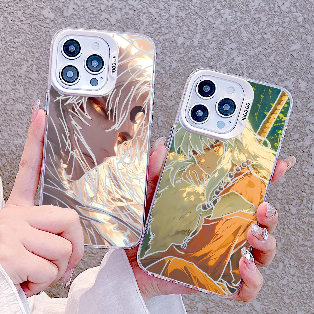 Inuyasha Sesshoumaru Phone Case for Infinix Smart 9 8 7 Spark 30C 20 10 Play 6 Go Hot 50 40 30 i Itel S23 P36 A48 Silver Cover