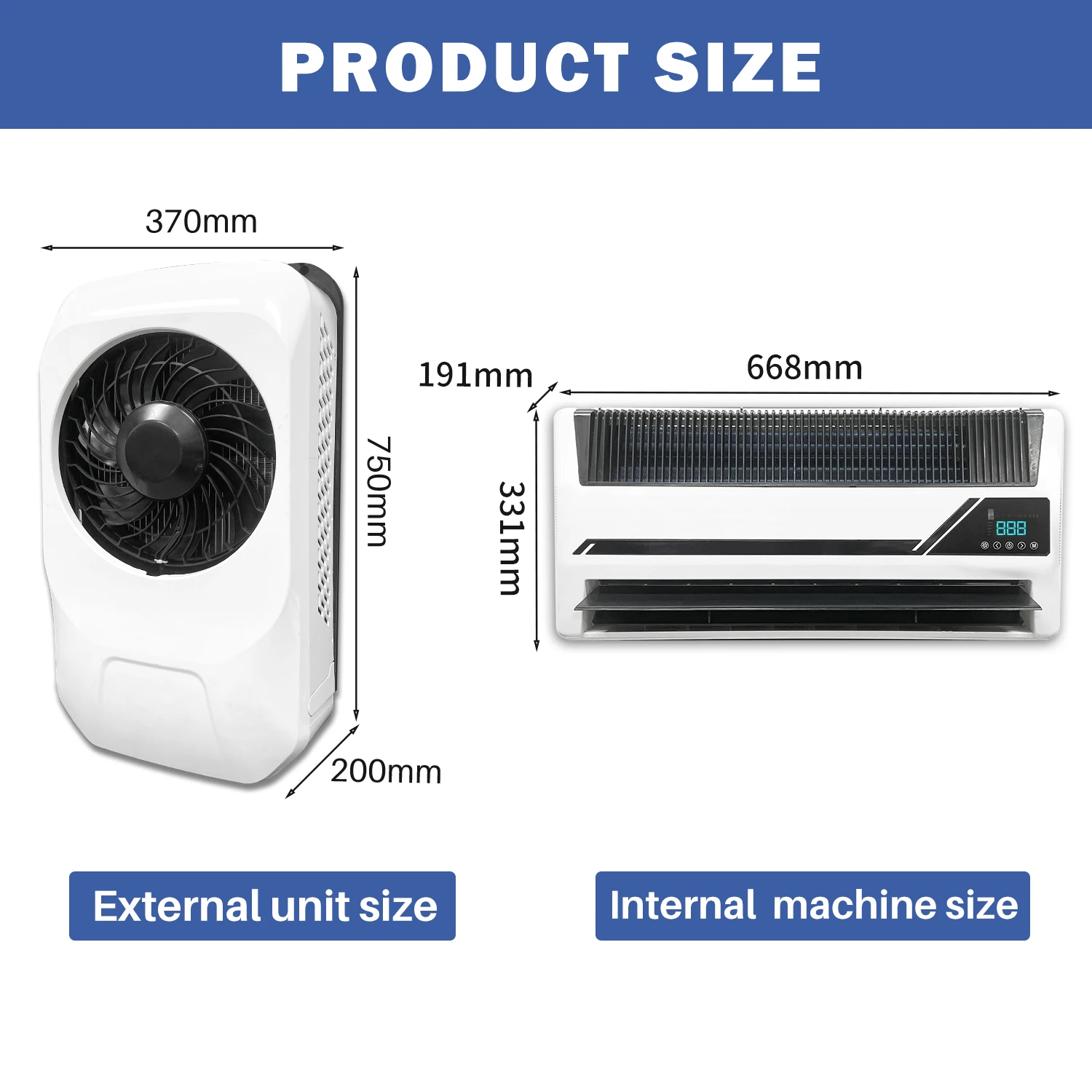 

Aspligo Cool 12V Electric Split Parking Air Conditioning Low Noise Fast Cooling Air Conditioner For Truck Camper Van RV 10500BTU