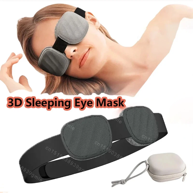 

3D маска для сна, блокирующая свет, маска для глаз для сна, дышащая повязка на глаза, повязка на глаза, для путешествий, отдыха, регулируемая, портативная, остановка храпа