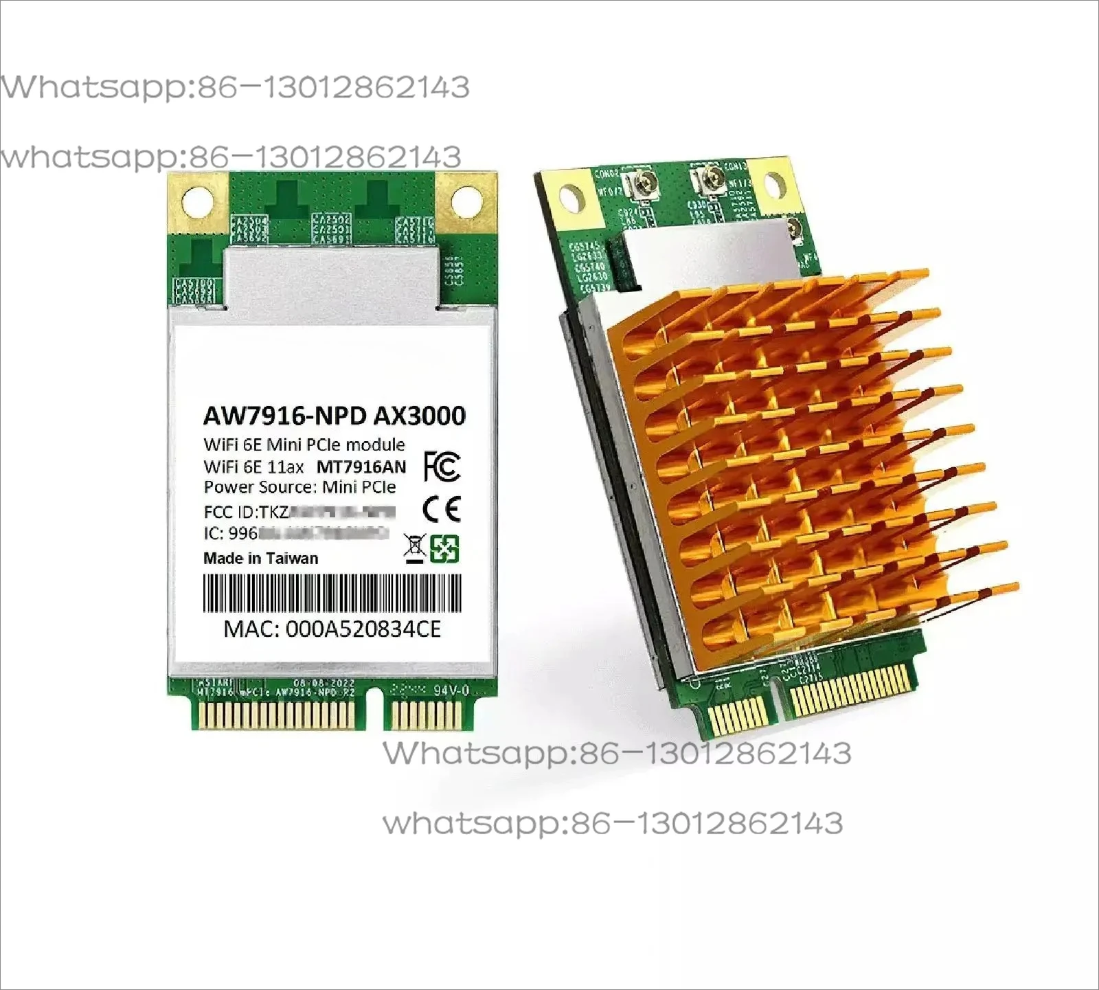 Pure hardware PCIe interface development board MT7916, BRAN-D N-EW