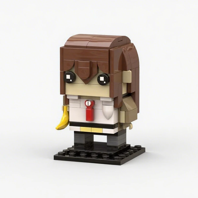 

125 шт. MOC Christinagess SteinsGatess Brickheadz модель строительных блоков дисплей коллекционер подарочный набор