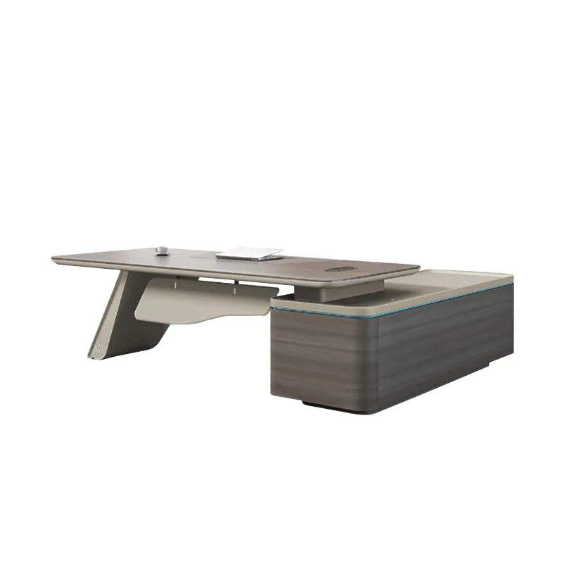 

Boss table, high-end desk, light luxury president, large desk, office desk and chair combination