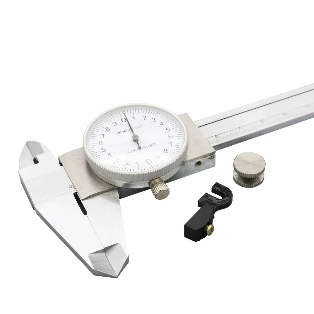 Calibro a corsoio in acciaio inossidabile pinza a quadrante per strumento di misurazione metrica antiurto 0-150 Mm 0.02mm industria ad alta precisione