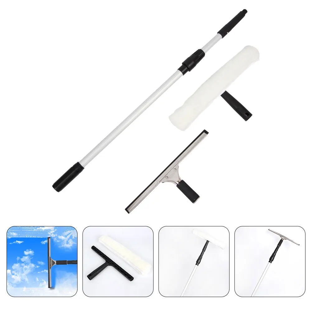 Glass Window Cleaning Tool Telescopic Window Cleaner Squeegee Bathroom Clean Scrapers Car Window Washing Brush Window Cleaner