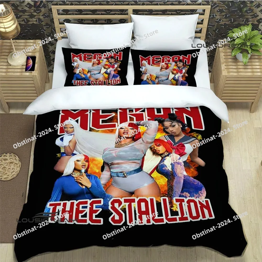 Rapper Megan Thee Stallion Bedding Sets exquisite supplies set duvet cover bed comforter set bedding set luxury birthday gift