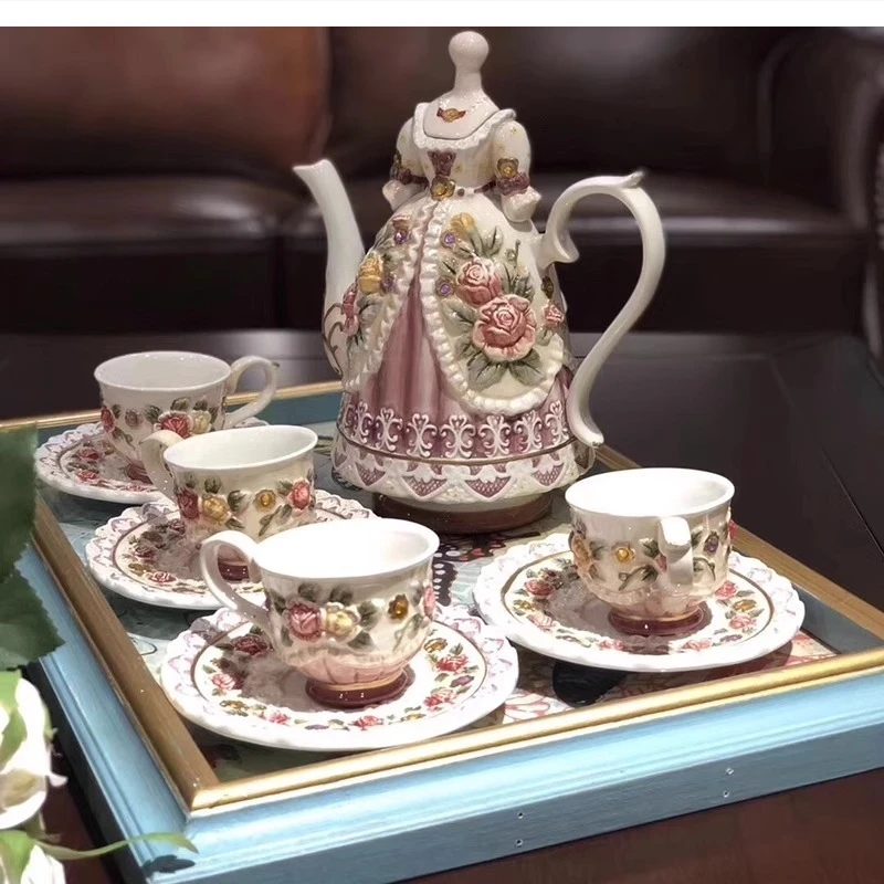 

керамический сервиз горшок для послеобеденного чая