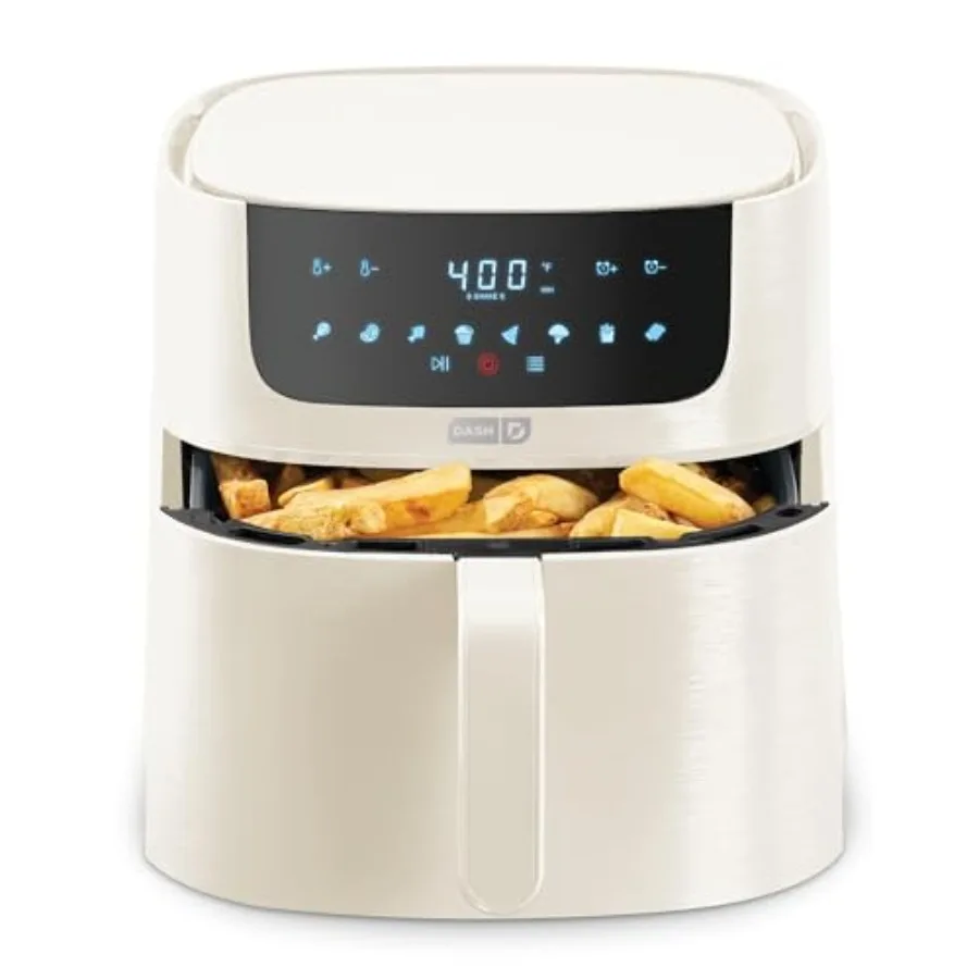 

8QT Max Pro Air Fryer with Tasti-Crisp Technology for Crispy Results Stainless Steel Exterior Silver Color Rapid Air Circulatio