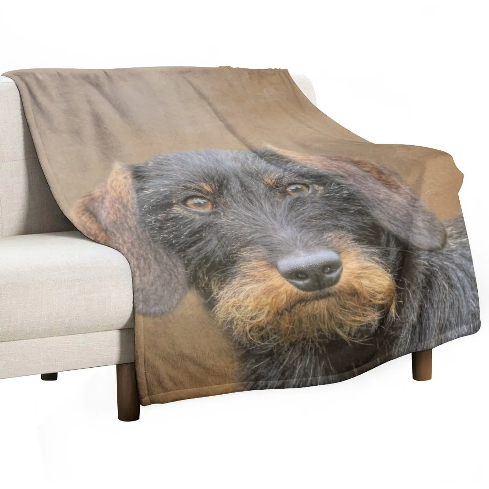 

Wire-Haired Dachshund Throw Blanket Decoratives Flannel Blankets