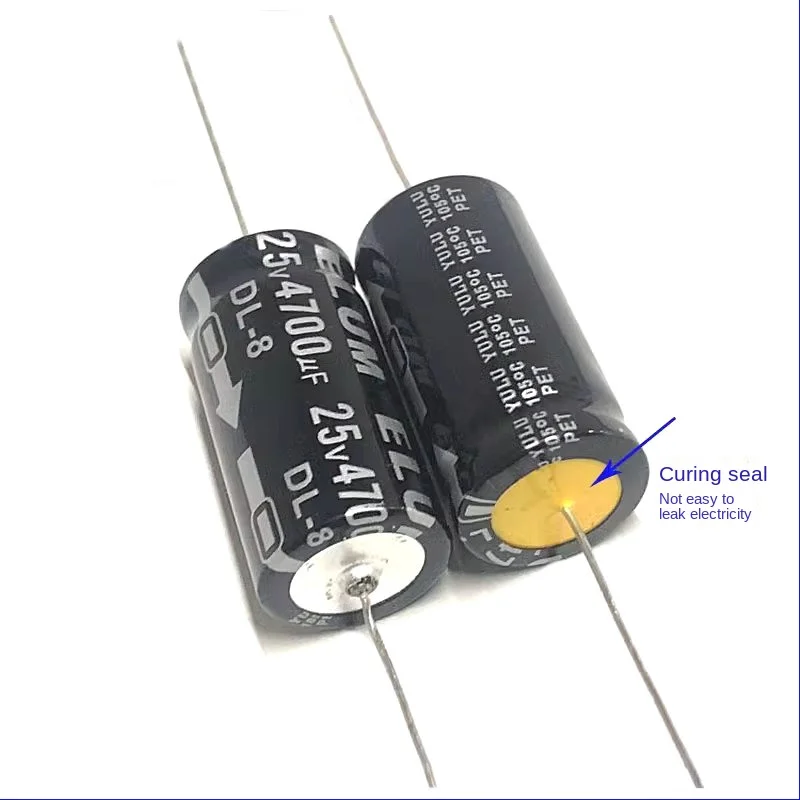 5PCS original genuine filter capacitor 4700uf axial polarized electrolytic capacitor 25v 4700uf 18X36mm
