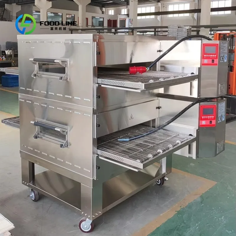 Customized digital controlled commercial electric oven for double layered baking of bread cake and pizza