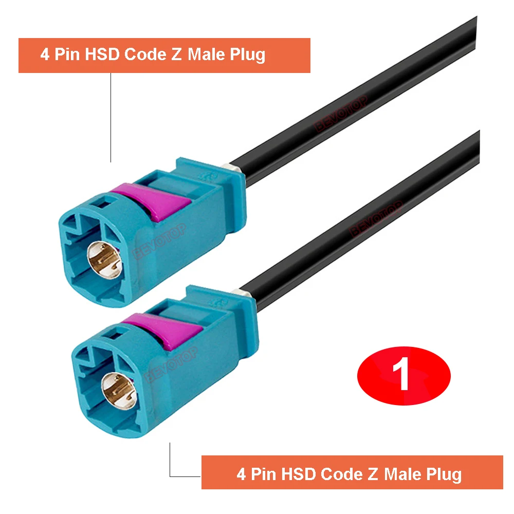 1PCS Water Blue Code Z LVDS HSD Cable Wire Harness BEVOTOP Auto Cable
