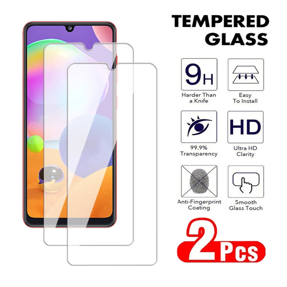 2Pcs Tempered Glass For Samsung Galaxy A31 A32 A33 A34 A35 4G 5G M31 M32 M33 M34 Screen Protector For Samsung M31s Glass Film