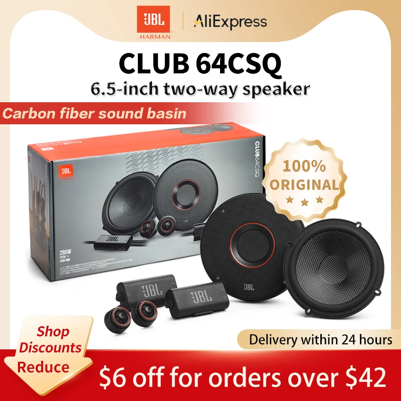 Jbl áudio do carro alto-falante bidirecional de fibra de carbono cone agudos midrange baixo subwoofer estéreo som surround alto-falante em dois sentidos