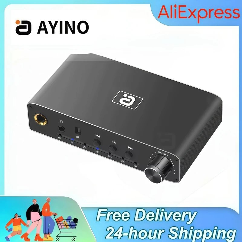 

AYINO Da310b Bluetooth 5.3 2 in 1 Wireless Audio Adapter Transmitter Coaxial Optical Digital To Analog Converter PC-USB Adapter