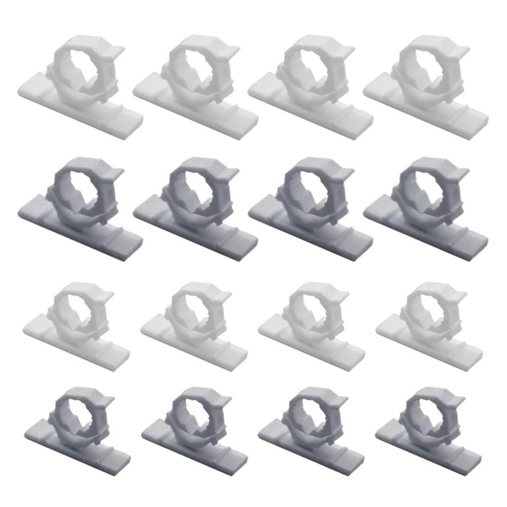 10 Pcs Adjustable Adhesive Cable Clips Table Cable Management Adjustable Cord Holder White Grey Plastic Save Space Keep Neat