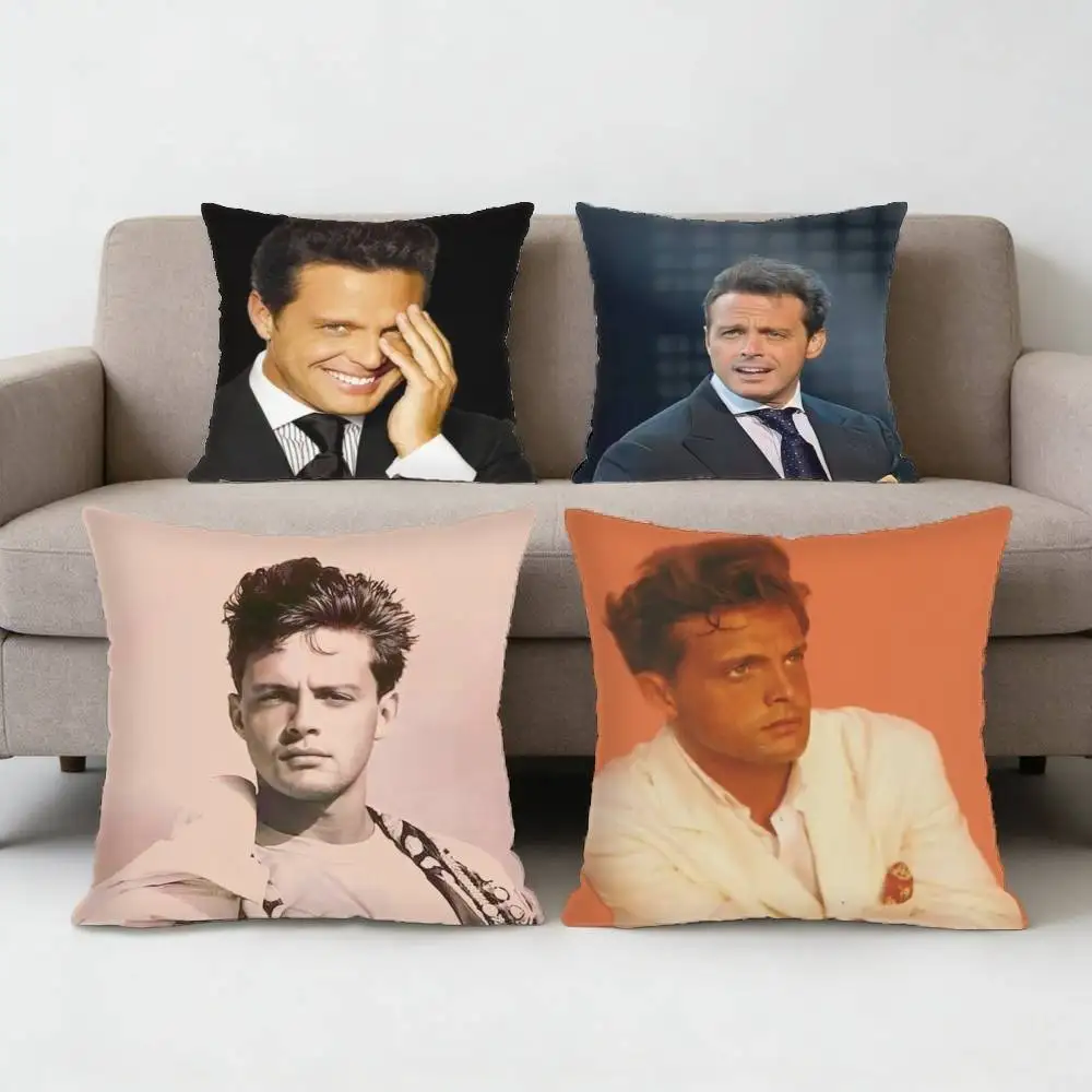 

L-Luis M-Miguel Mexico Pillow Case Anti-dustmite Pillowcase Invisible zipper silky short plush Sofa cushion cover