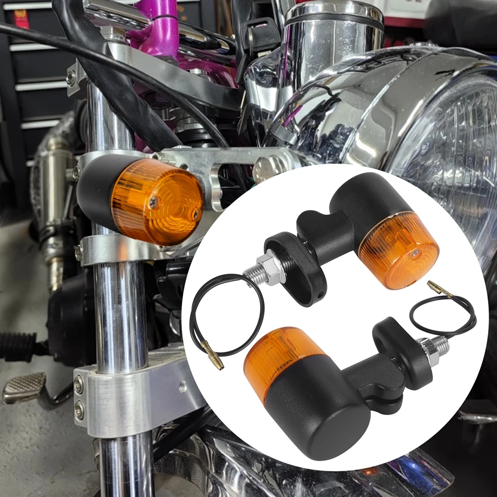 Luces de señal de giro para motocicleta, indicador intermitente ámbar de 12V, accesorios de motocicleta para HONDA Z50 MONKEY CHALY DAX ST50 ST70, 2 uds.