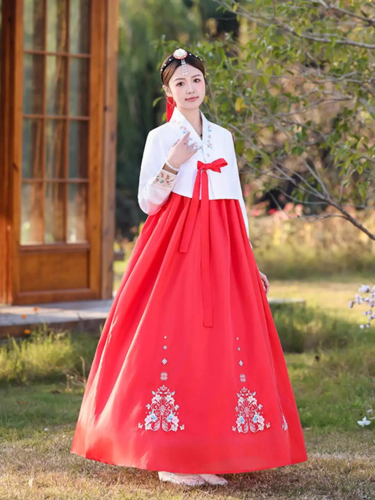 

Новое корейское традиционное платье для женщин в этническом стиле из Янбии и Янцзи, женское традиционное платье ханбок