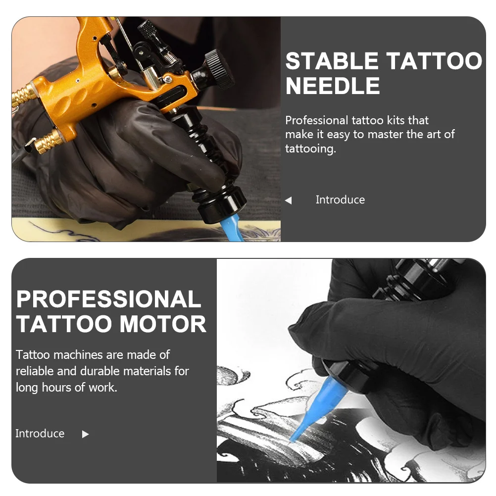 

1Set Professional Tattoo Machine Kit Lightweight Rotary Tattoo Motor with Stable Power Output for Artists Beginners Complete