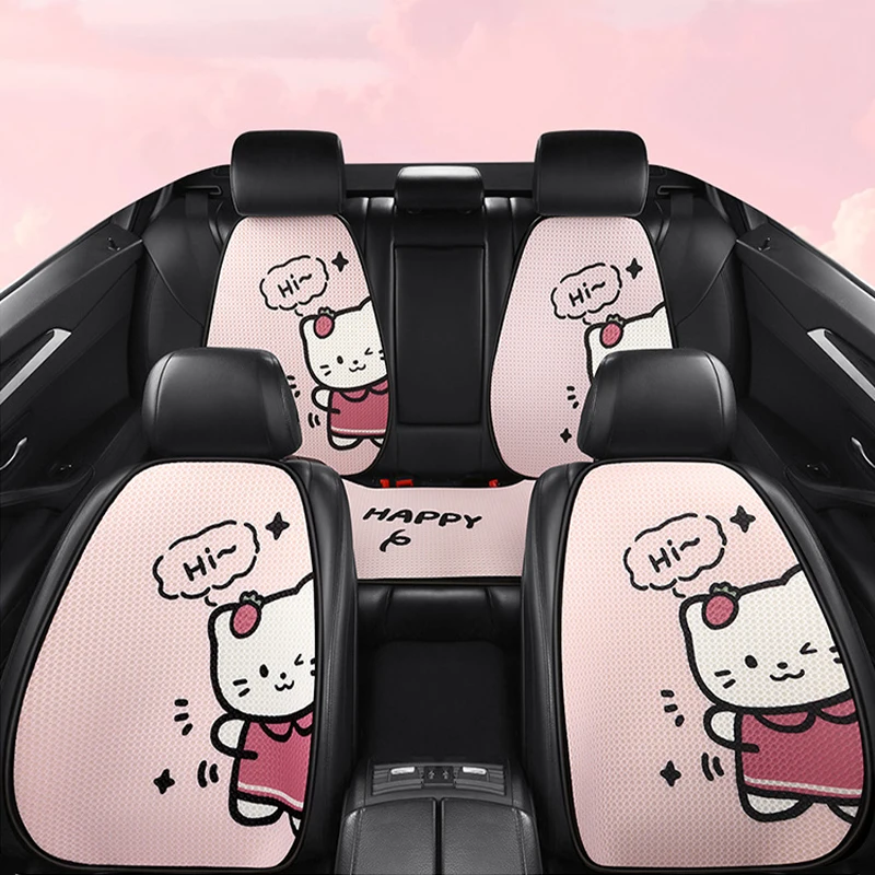 

Sanrio Kawaii Hello Kitty Car Seat Cushion Anime Cartoon Fashionable Exquisite Comfortable Anti-Tip General Vehicle Seat Cushion