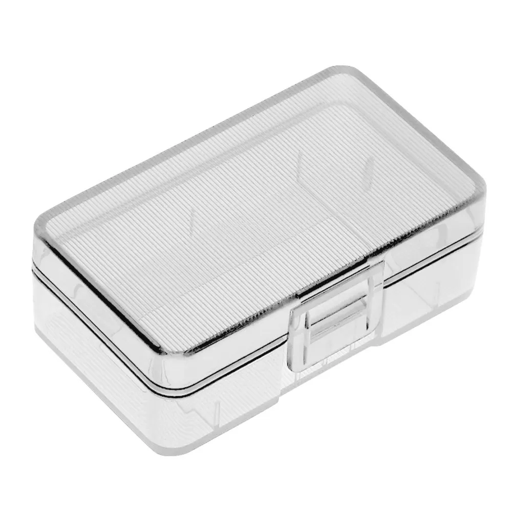 Battery Storage Box Transparent PP Plastic Case Small Compact Organizer Holder for Single 9V Battery Travel Storage and