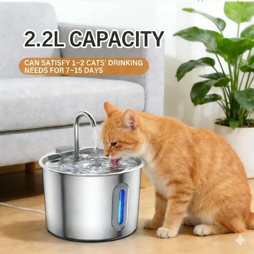 Fontanna dla zwierząt 2.2L ze – Pet Water Fountain recenzja i cena