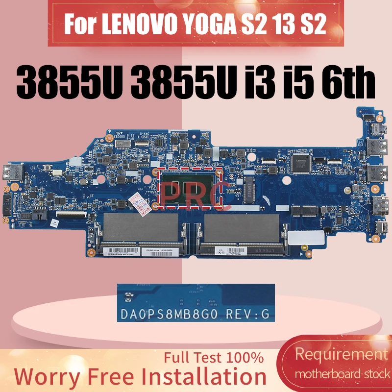 

DA0PS8MB8G0 для Lenovo ThinkPad 13 20GJ 20GK, материнская плата для ноутбука 3855U 3855U i3-6100U i5-6200U 01AY550 01HY253, материнская плата для ноутбука