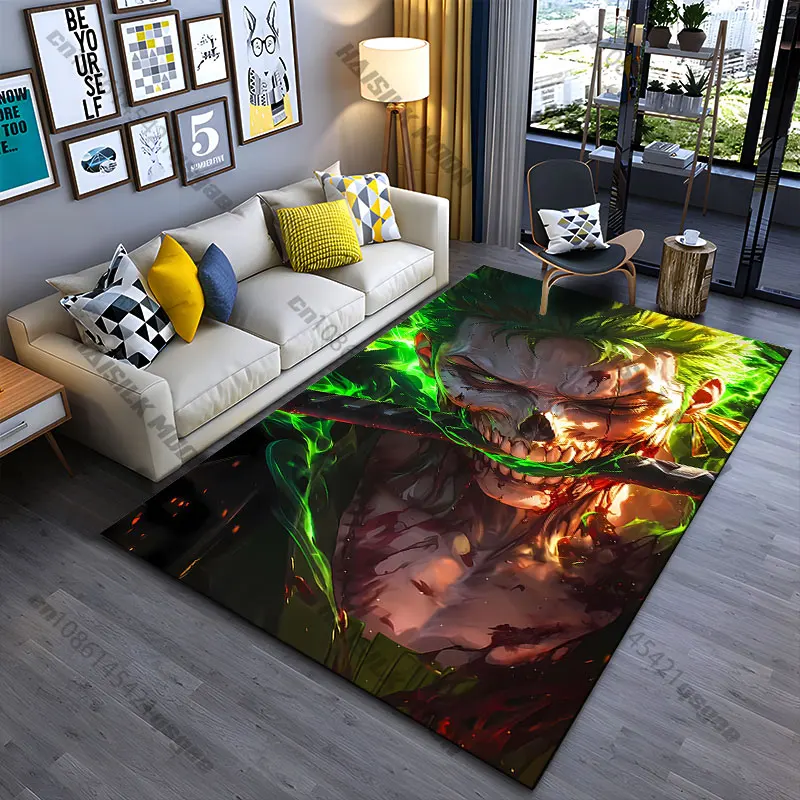 Alfombra de yoga con diseño de furia intensa y poder sobrenatural, decoración para sala de estar, alfombra para gatear para niños, alfombra para juegos